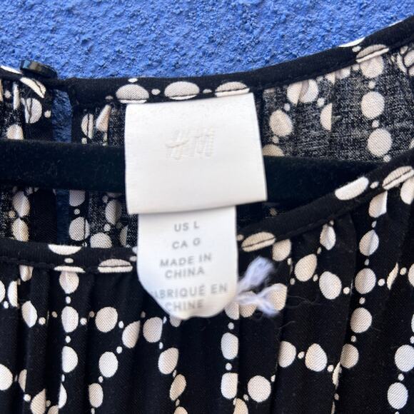 h&m pearl print long sleeve midi dress - Picture 4 of 6